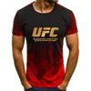 メンズTシャツMMAファイティングソリッドカラーTシャツ3Dプリンティングルーズ通気性クイックダリボクシングスーツストリートオナック特大のトップ230417