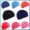 Simning av mössor Free Size Men Simning Caps Elastic Nylon Watertproof Ear Hair Protection Caps Girl Water Sport Swimming Hat Summer Ny P230418