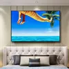 Modern Canvas Painting Maldives Palm Tree Summer Beach Wall Art printed Canvas Printings For Living Room