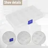 Smyckespåsar Plastorganisator Box 2 Pack Clear Pärl för tackla örhängen med hantverk (15 rutnät)