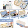 Pencil Bags Korean Stationery Big Capacity Pencil Pen Case Office College School Large Storage Pouch Holder Box Organizer 230417