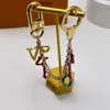 Designer for Keys Multicolour Plated with Emed Stamp New Womens Bags Lanyards Love Charm Keychain Stainless Steel Fashion