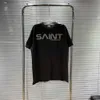 Saint Michael 23SS Hommes T-shirt Lavé Détresse Vintage Décontracté Surdimensionné À Manches Courtes