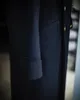남자 양모 블렌드 네이비 블루 잉글랜드 스타일의 모직 외투 코트 두꺼운 플러스 더블 가슴 코스 캐주얼 겨울 패션 따뜻한 재킷 231118