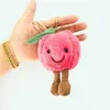 Plush keychain Internet celebrity Avocado pendant plush toy Mushroom strawberry watermelon keychain doll plant bag clothes accessories