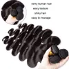 Hair Bulks Body Wave Bundles Armure Brésilienne 1 3 4 PCS Humain Naturel Noir Double Tirage 8 40 "230417