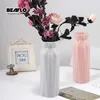 Wazony plastikowe dekoracja wazonu domowy biały wazon naśladowanie ceramiczny kwiat kwiecisty koszyk nordycki wazony do kwiatów y23