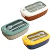 Dinnerware Sets 2 Compartments Lunch Bento Box Large Capacity Durable For Car Travel Work Picnic