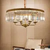 American Style Glossy Chandelier Luxurious Crystal Chandelier Chain Home Decor Lamps Indoor Lighting Candle Holder Chandelier