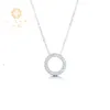 Colliers avec pendentif en diamant synthétique HPHT CVD, or blanc 14K/ DEF, taille poire brillante, bon prix