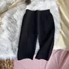 Trousers Kids Girls Knitted Casual Pants Loose Autumn Winter Outwear Black Gray Apricot Wide Leg Korean Style 231117