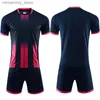 Verzamelbare DIY voetbalshirt volwassen kinderen aangepaste korte Seve voetbal trainingspak voetbaluniform mannen jongens voetbalkleding set kind sportkleding Q231118