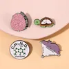 Broches Hersenen Orgel Wiskundige Heerser Emaille Pins Cartoon Schildpad Kleding Rugzak Revers Pin Pak Kraag Broche Metalen Badges