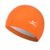 Bonnets de natation Étanche PU Élastique Bonnets De Natation Solide Protection De L'oreille Cheveux Longs Taille Libre Hommes Femmes Sports Baignade Piscine En Plein Air Chapeau P230418