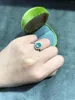 Кольца кластера, серебро 925, оригинальное 4 коготь 6, 8 мм, овальной огранки с блестящим бриллиантом, пробное кольцо с зеленым муассанитом, женское винтажное кольцо с драгоценным камнем на свадьбу