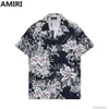 Camicie casual da uomo di design Camicia da spiaggia di lusso Trend Brand Light Luxury Amires 2023 Capodanno della gru di coniglio Camicia casual con stampa completa T-shirt a maniche corte Uomo Donna