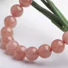 Strand Wholesale JoursNeige Braccialetti di cristallo fragola naturale Perline rotonde Stringa a mano Fortunato fine intaglio per gioielli braccialetto da donna