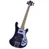 Guitare basse électrique 4 cordes corps violet avec touche en érable matériel chromé offre Logo/couleur personnaliser