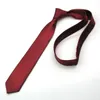 Krawaty szyiowe n Casual Head Chudy czerwony krawat Slim Black Tie