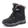 Botas de alta calidad para niños y niñas, plataforma de nieve de invierno, zapatos de algodón cálidos, cuero, otoño, calzado impermeable para niños, zapatilla de deporte para niños 5 12y 231117