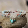 Charm Bracelets Brilliant Spiritual Wrap Amazonite Braided Friendship Wristaband Macrame Bangles Cham Bracelet Handmade Jewelry