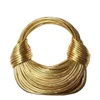 Venetassbottegass çanta lüksler altın ve gümüş jodie el çantaları düğüm bağlayıcı erişte hamur tatlısı cy
