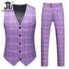 Ternos masculinos Blazers S-5XL Blazer Colete Calças Boutique Estilo Britânico Mens Terno Xadrez Noivo Vestido De Noiva Negócio Casual Ternos Formais 3 Pcs Set 231118