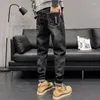 Herrbyxor 2023 Summer Light Luxury Fashion Jeans Men's Loose Korean Style Casual Overalls Boutique Clothing Simple