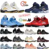 Zapatos de baloncesto Jumpman 5s Hombres 5 Dark Concord Racer Blue Raging Aqua Bull Red Suede Jade Horizon Sail What The Easter Entrenadores para hombre Zapatillas deportivas