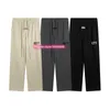 Hy7v 2023 New Men's and Women's Pants High Street Brand Essentialsweatpant Double Thread Season 8 1977 Digital Flocking Printed Pure Cotton Terry Straight Leg Guard