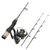 Promotion! 60cm 2 Tips Rod Reel Combos Winter Ice Fishing Rod Fishing Reel set Rod Pole Tackle Carbon pole Ice fishing rod FishingFishing Rods sets winter fishing rods
