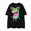 2023 WomenMen's T-shirts Designer Galerias Depts Camisa Alfabeto Imprimir Tendência Básica Casual Moda Solta T-shirt Curta Meia Manga Tees Branco Bege MN4