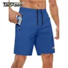 شورتات الرجال tacvasen Quick Dry Athletic مع Zipper Mobilets Summer Running Gym Training التدريب على اللياقة البدنية المشي لمسافات طويلة 230417