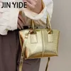 Bolsos de hombro Patrón de cocodrilo Bolsos de hombro tipo bandolera para mujer 2023 Bolsos de diseñador de lujo Cuero de PU Hardware dorado Señoras Mini Totes