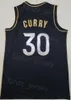 Camisetas de baloncesto ganadas por la ciudad Draymond Green 23 Stephen Curry 30 Bordado y costura para fanáticos del deporte Declaración Asociación Equipo Color Negro Azul Camisa blanca