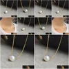 Hänge halsband mode supersöt imitation pärlhalsboll boll droppar hängen halsband smycken tillbehör för droppe dhgarden oty7p