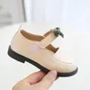 Flat Shoes Children Leather Infant Kids Baby Girls Casual Bowknot Single Princess Wedding Party Dancing Breathable