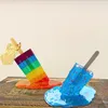 Decorative Objects Figurines Melting Ice Cream Model Ornament Realistic Artificial Lollipop Popsicle Sculpture Resin Decor Craft Summer Cool 230418