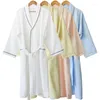 Women's Sleepwear Spring Autumn Cotton Bathrobes Robe Unisex Pajamas Sauna Clothes Waffle Water Absorption Pijamas Home Dressing Gowns