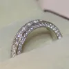 Anelli per le dita della festa nuziale delle donne semplici Abbagliante zircone cubico Proposta di regalo per l'anniversario Anello Gioielli classici senza tempo Gioielli di modaAnelli Proposta di zircone cubico