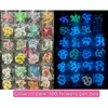 Aufkleber-Abziehbilder, 100 Stück pro Box, Nagelperlen-Schmuck, handgefertigt, Kawaii-Nagelkunst-Charms, individuelle Dekoration, Aufkleber, 3D-Acryl-Blumen, 231117