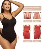 Taille Tummy Shaper Pop V Cou Spaghetti Sangle Body Compression Body Costumes Ouvert Entrejambe Shapewear Minceur Lisse Body 231117