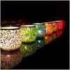 Candle Holders Mosaic Holder Color Glass Candlestick Decoration Ornaments Mtifunctional Household Flower Pot Drop De Dhgarden Dhqgj