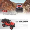 Electric/RC Car Wltoys 2428 1 24 Mini RC Car 2.4G With LED Lights 4WD Off-Road Vehicle Model Remote Control Mechanical Truck Toy for Children 231118