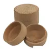 Jewelry Boxes Beech Round Ring Box Earring Necklace Packaging Storage Portable Drop Delivery Display Dhgarden Dhnty