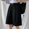 Women's Shorts Flectit Women's Bermuda Shorts Cotton High Waist Wide Leg Front Pleats Plus Size Female Student Girl Casual Outfit 230417
