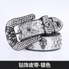 Cinturones Universal Water Diamond Cinturón ancho para hombres y mujeres Cross Border Explosives Jewelry Skull Punk