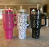 Leopard 40 Unzen Edelstahl Tumbler Personalisierter Laserisolierung Cup mit Deckel Strohhandel für Wasser Bier Becher 5955930