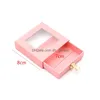 Geschenkverpackung Crystal Handle Square Lash Box Der Leopard Eyelash Packaging Fake 3D Mink Lashes Boxes Faux Cils Strip Diamond Mag Dhgarden Dhzsi