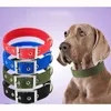 Hundhalsar Leases Solid Dog Collar Nylon Lämplig för små medium stora hundar Teddy Cage Bulldog och Beagle 231117